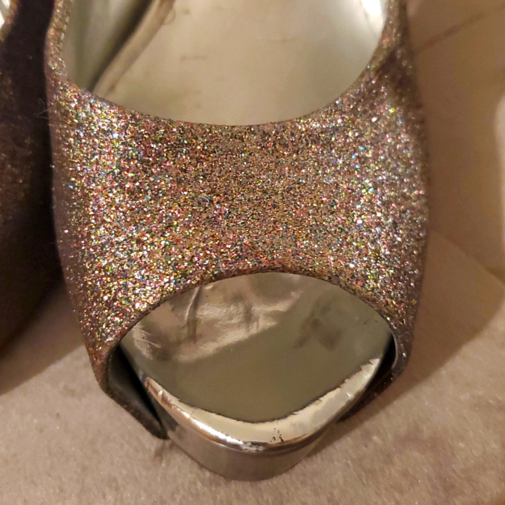 Guess Pink Glitter Stiletto Heels - Picture 8 of 9